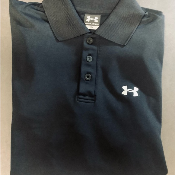 Under Armor Shirt- polo style - Black - Size Small - Picture 2 of 6